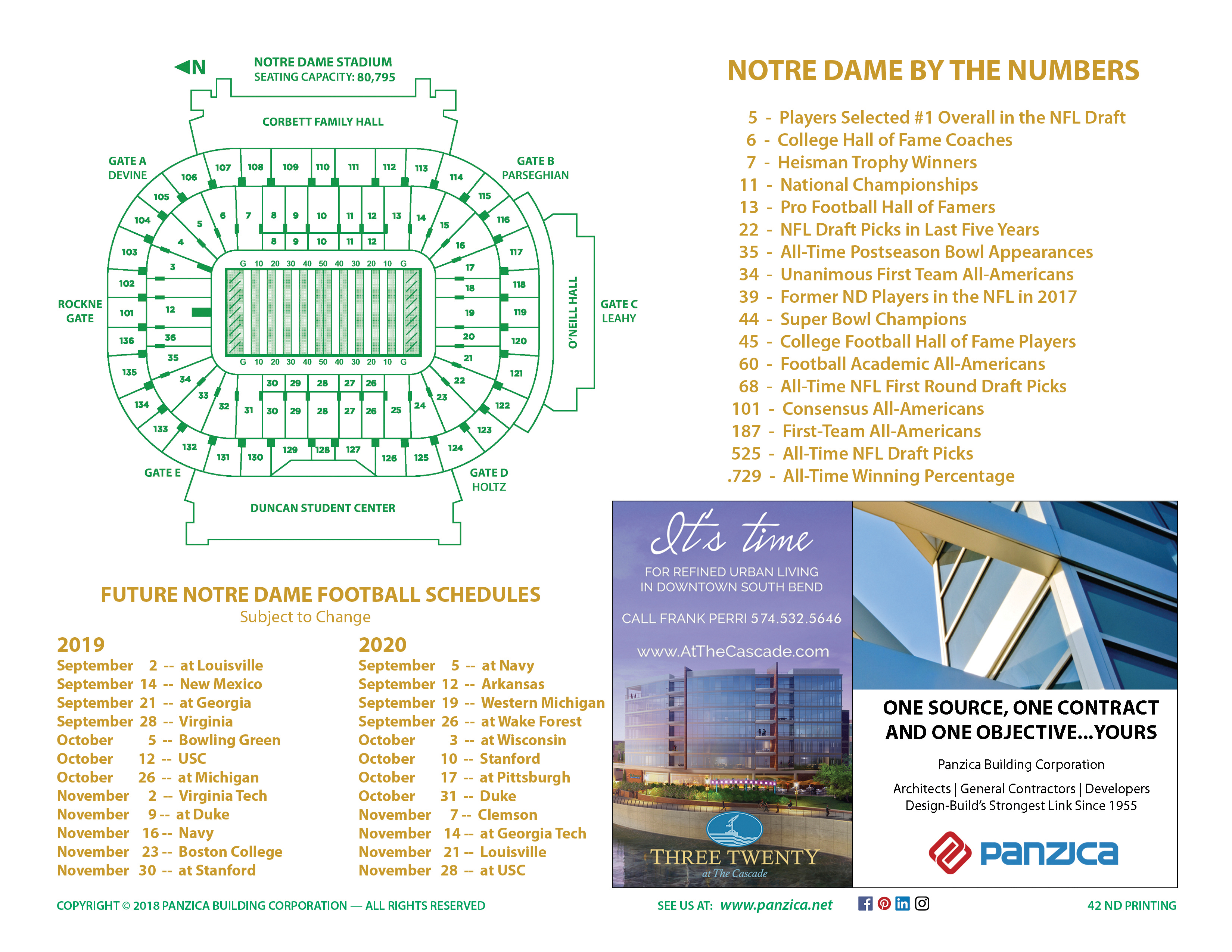 Notre Dame Football Schedule Panzica Building Corporation